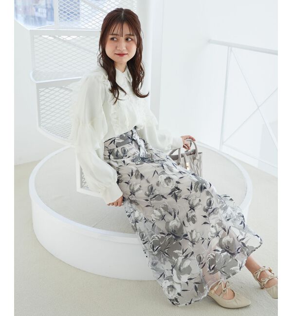 MAJESTICLEGON「バックレースアップフレアスカート」|フレア|