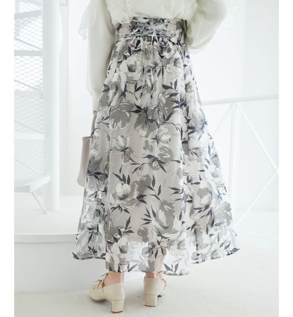 MAJESTICLEGON「バックレースアップフレアスカート」|フレア|