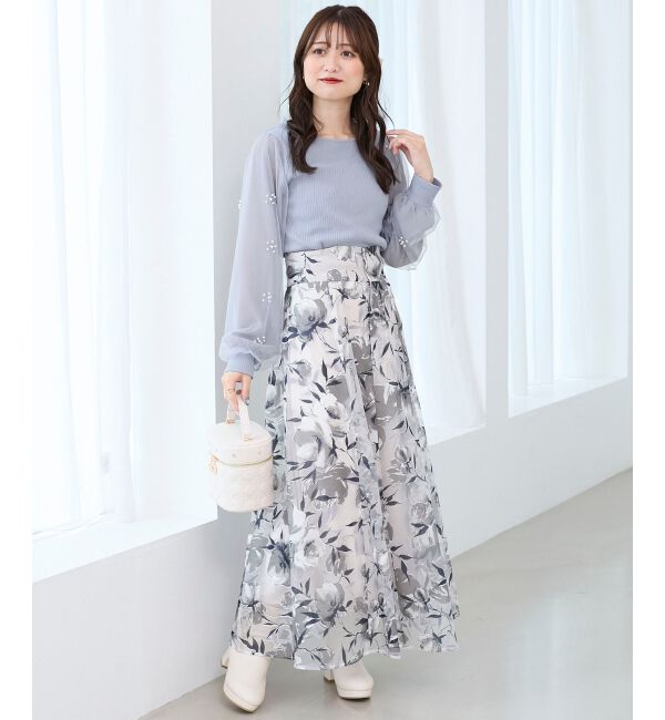 MAJESTICLEGON「バックレースアップフレアスカート」|フレア|