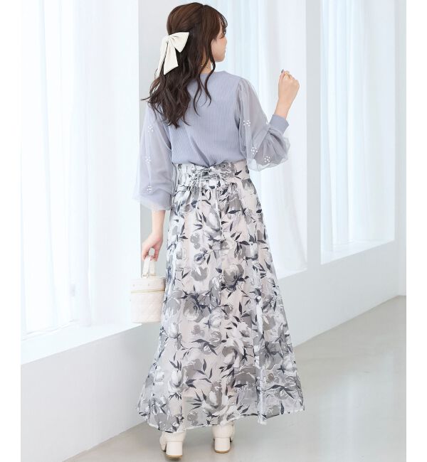 MAJESTICLEGON「バックレースアップフレアスカート」|フレア|