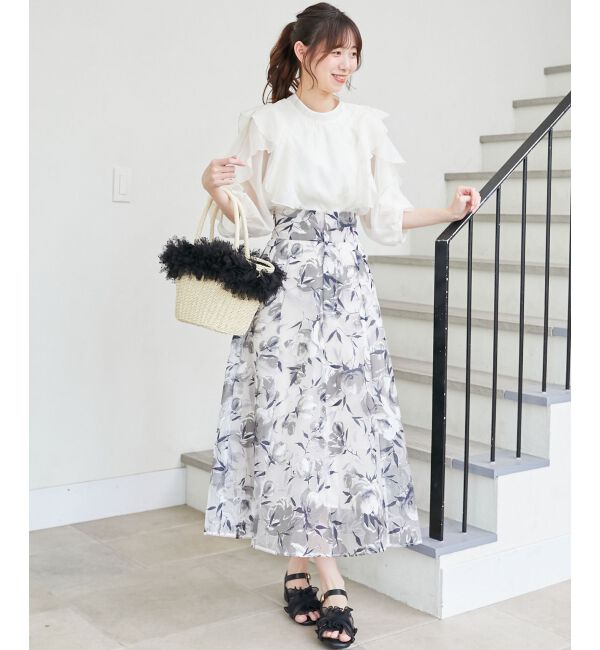 MAJESTICLEGON「バックレースアップフレアスカート」|フレア|