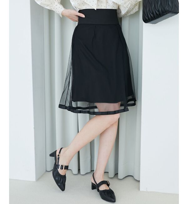 MAJESTICLEGON「バックレースアップフレアスカート」|フレア|