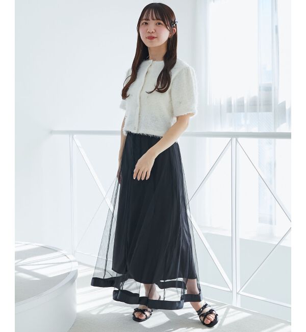 MAJESTICLEGON「バックレースアップフレアスカート」|フレア|