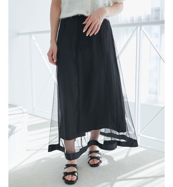 MAJESTICLEGON「バックレースアップフレアスカート」|フレア|