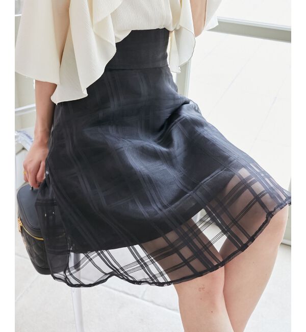 MAJESTICLEGON「バックレースアップフレアスカート」|フレア|