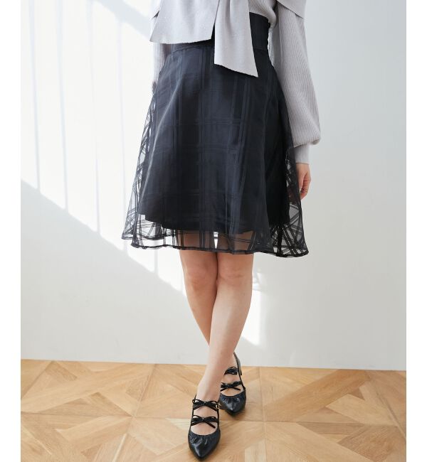 MAJESTICLEGON「バックレースアップフレアスカート」|フレア|