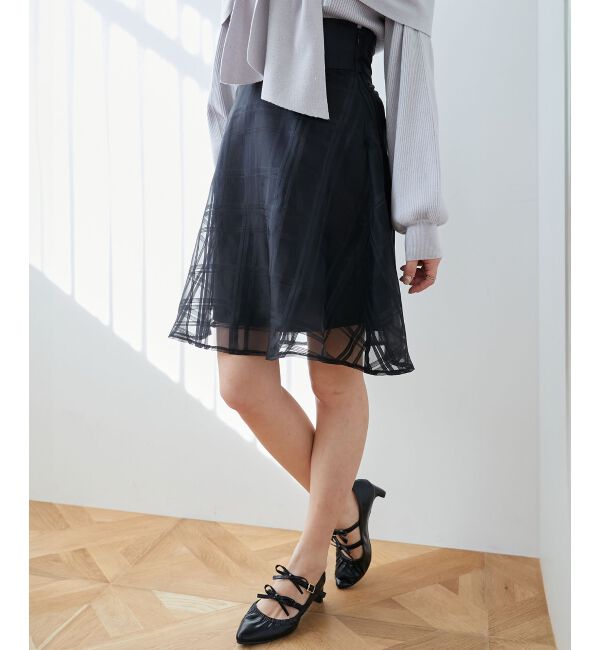 MAJESTICLEGON「バックレースアップフレアスカート」|フレア|