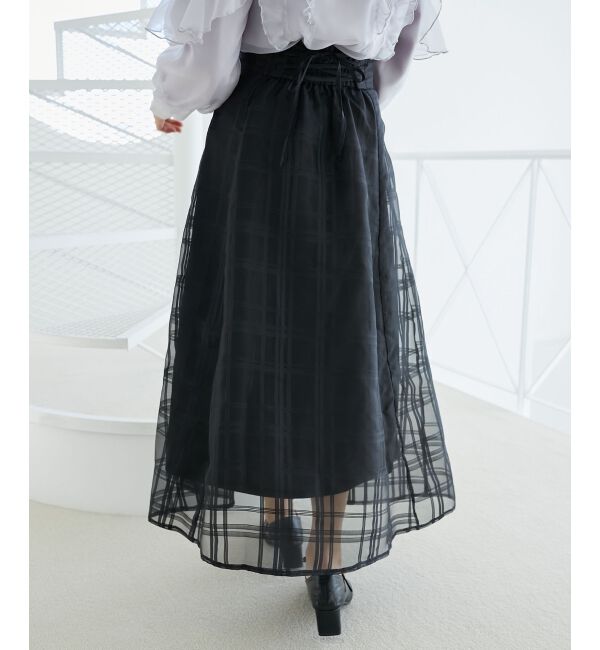 MAJESTICLEGON「バックレースアップフレアスカート」|フレア|