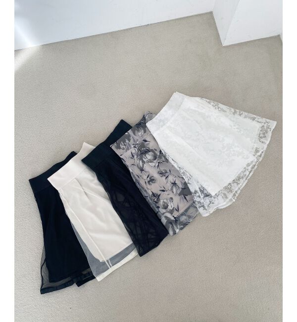 MAJESTICLEGON「バックレースアップフレアスカート」|フレア|