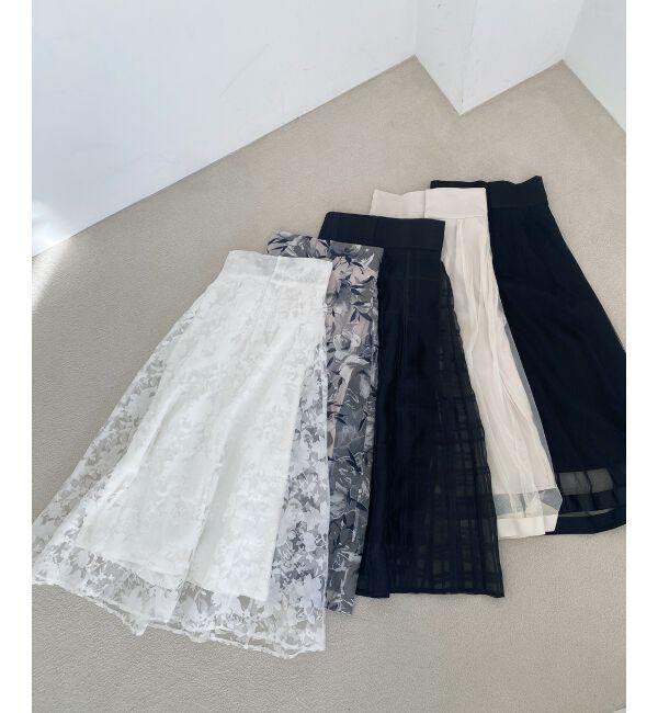 MAJESTICLEGON「バックレースアップフレアスカート」|フレア|