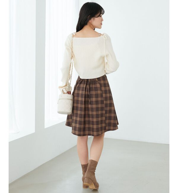 MAJESTICLEGON「バックレースアップフレアスカート」|フレア|