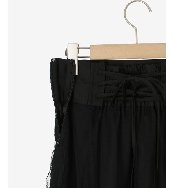 MAJESTICLEGON「バックレースアップフレアスカート」|フレア|