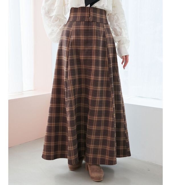 MAJESTICLEGON「バックレースアップフレアスカート」|フレア|