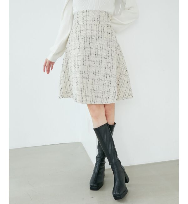 MAJESTICLEGON「バックレースアップフレアスカート」|フレア|