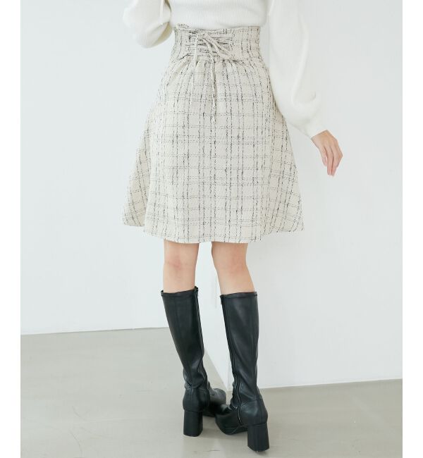 MAJESTICLEGON「バックレースアップフレアスカート」|フレア|