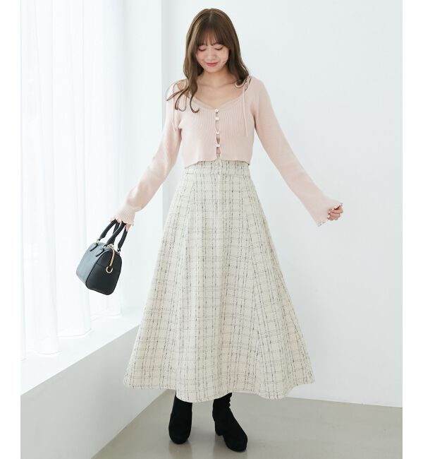 MAJESTICLEGON「バックレースアップフレアスカート」|フレア|