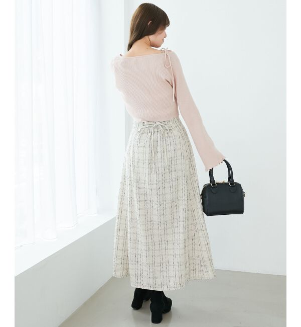 MAJESTICLEGON「バックレースアップフレアスカート」|フレア|