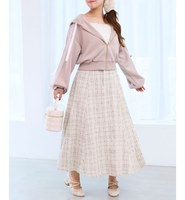 MAJESTICLEGON「バックレースアップフレアスカート」|フレア|