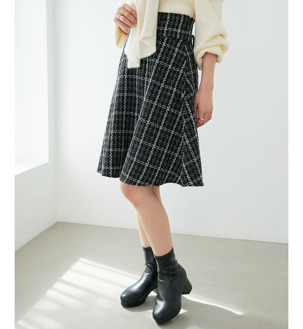 MAJESTICLEGON「バックレースアップフレアスカート」|フレア|