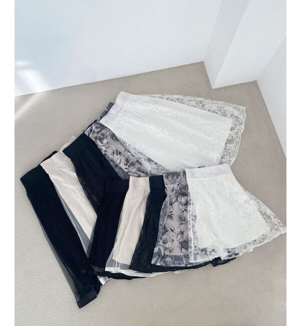 MAJESTICLEGON「バックレースアップフレアスカート」|フレア|