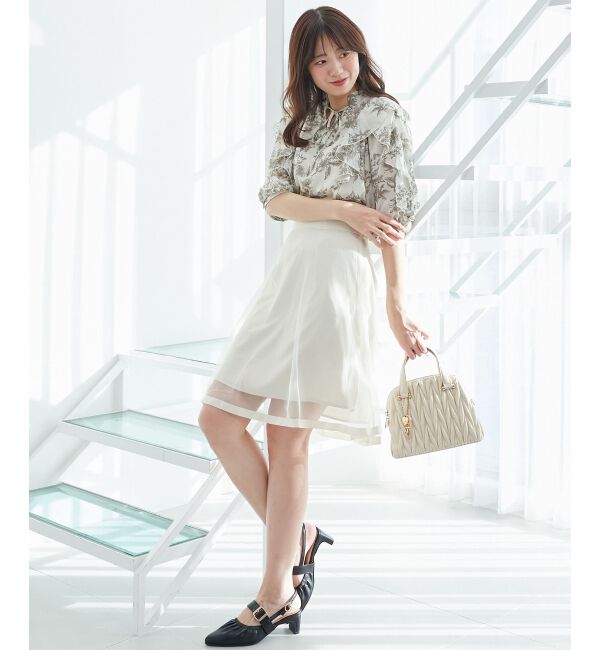 MAJESTICLEGON「バックレースアップフレアスカート」|フレア|