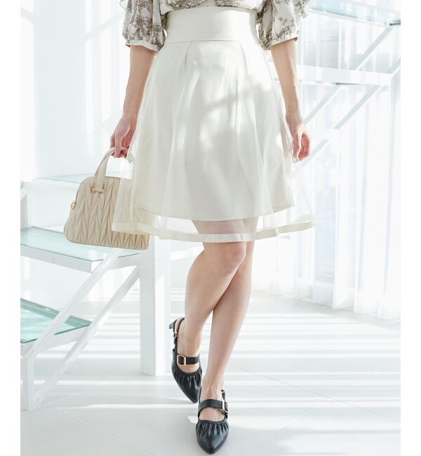 MAJESTICLEGON「バックレースアップフレアスカート」|フレア|