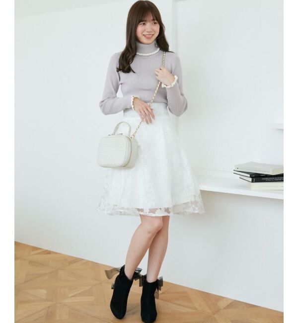 MAJESTICLEGON「バックレースアップフレアスカート」|フレア|