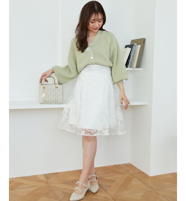 MAJESTICLEGON「バックレースアップフレアスカート」|フレア|