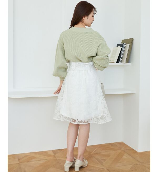 MAJESTICLEGON「バックレースアップフレアスカート」|フレア|