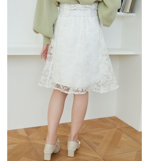 MAJESTICLEGON「バックレースアップフレアスカート」|フレア|