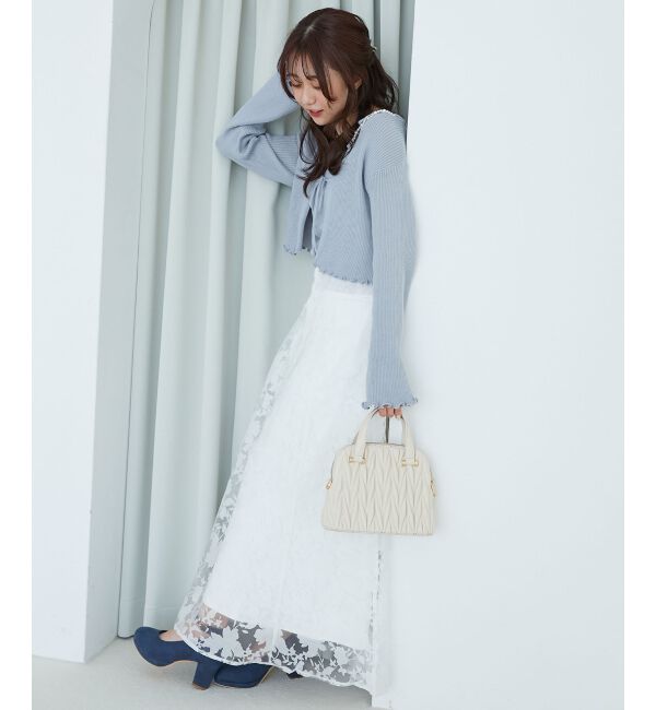 MAJESTICLEGON「バックレースアップフレアスカート」|フレア|