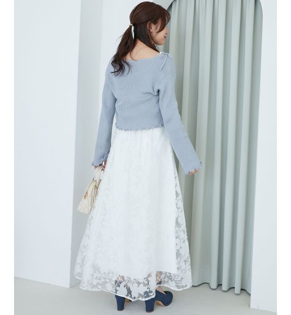 MAJESTICLEGON「バックレースアップフレアスカート」|フレア|