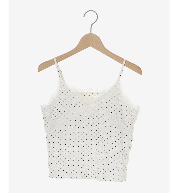  「カップ付きローズリボンキャミ」|キャミソール|