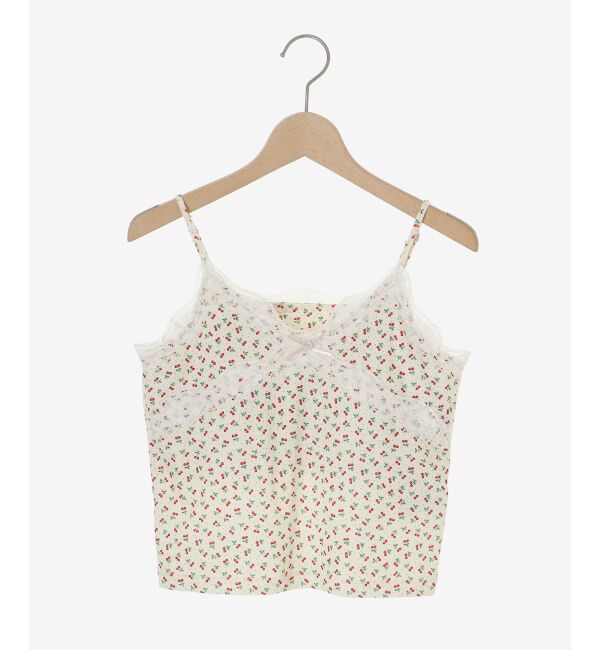  「カップ付きローズリボンキャミ」|キャミソール|