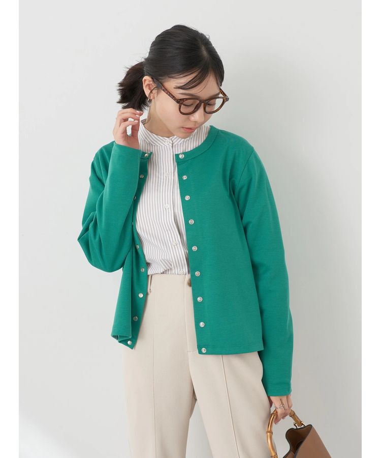 earth music&ecology「パールスナップボタンカーディガン」|カーディガン|