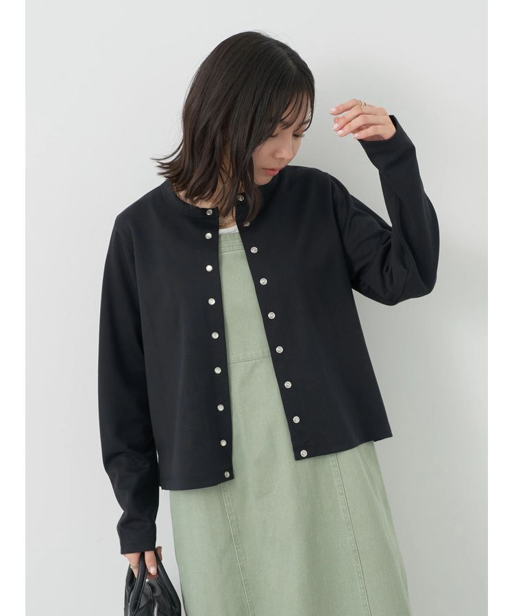 earth music&ecology「パールスナップボタンカーディガン」|カーディガン|