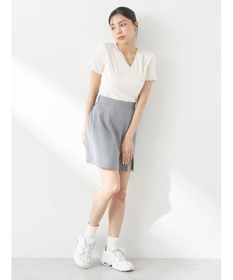 earth music&ecology「フロントチビレースプルオーバー」|Tシャツ・カットソー|