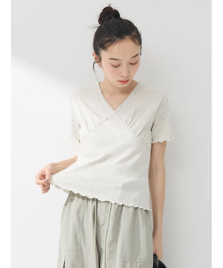 earth music&ecology「フロントチビレースプルオーバー」|Tシャツ・カットソー|Oatmeal