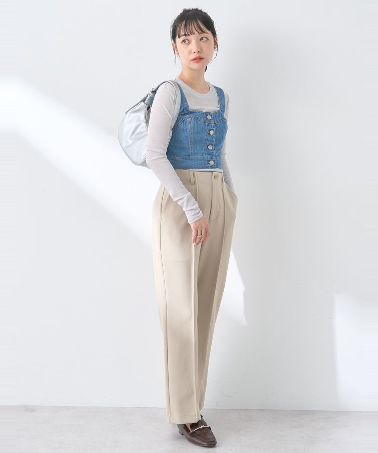 earth music&ecology「フロントボタンデニムビスチェ」|ベスト・ジレ|