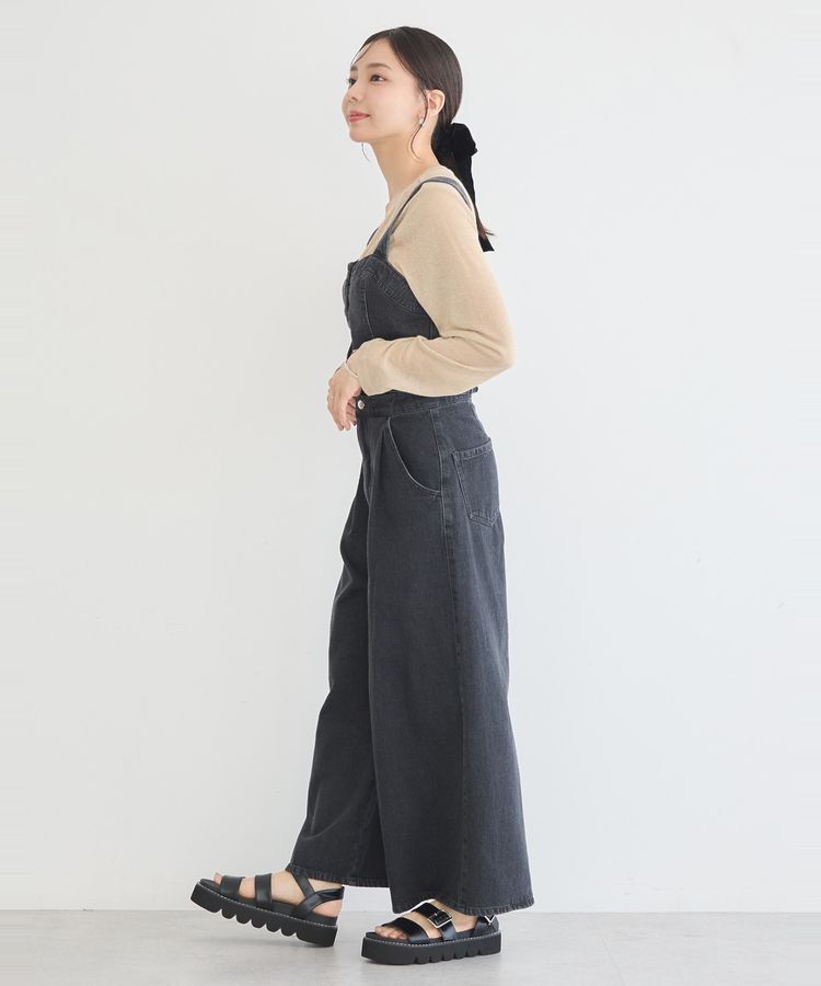 earth music&ecology「フロントボタンデニムビスチェ」|ベスト・ジレ|