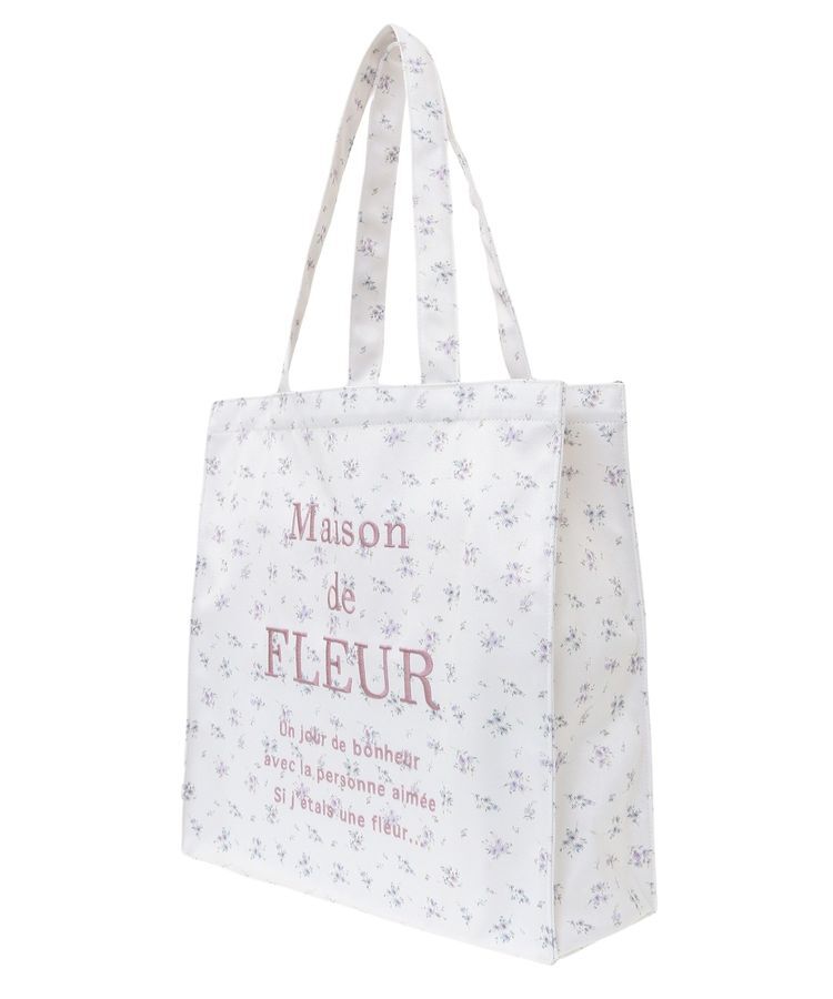 Maison de FLEUR「フラワープリントスクエアトートバッグ」|トートバッグ|