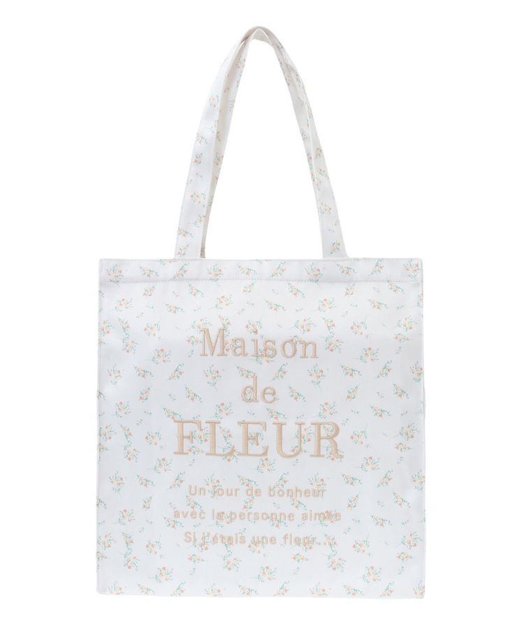 Maison de FLEUR「フラワープリントスクエアトートバッグ」|トートバッグ|