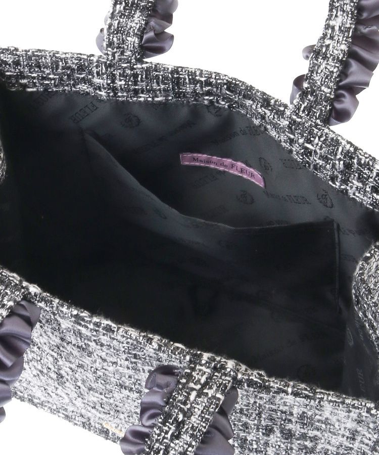 Maison de FLEUR「EC限定ツイードフリルスクエアトートSバッグ」|トートバッグ|