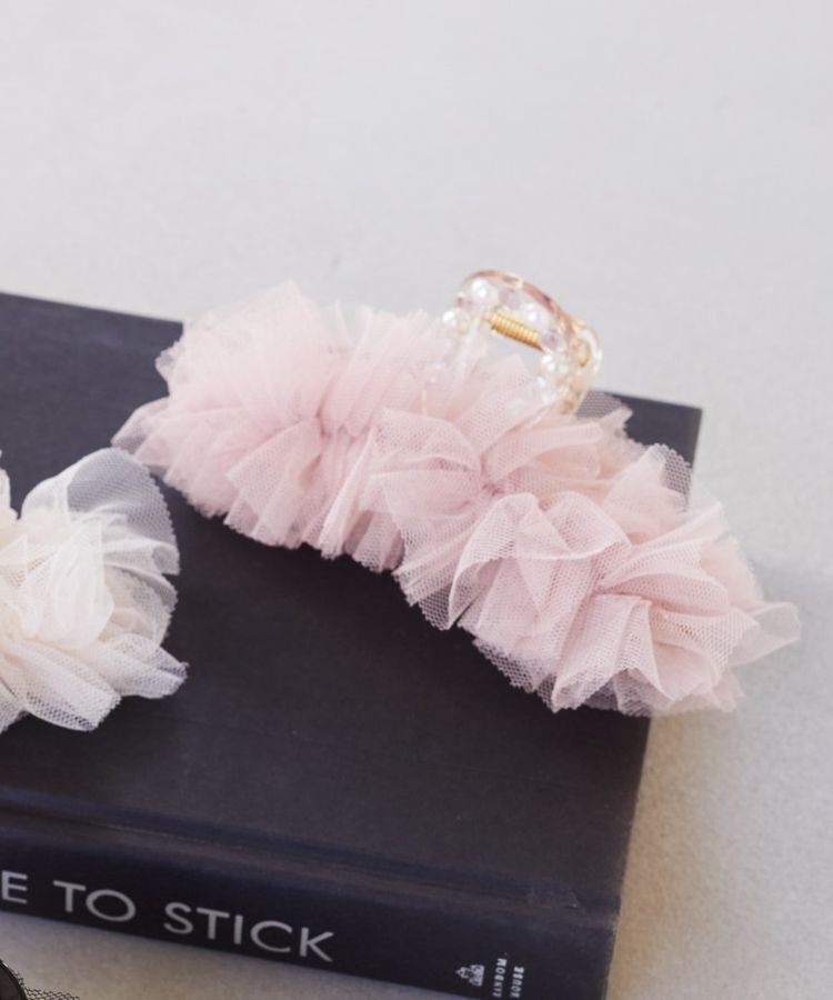 Maison de FLEUR「チュールビジューバンスクリップ」|その他|ピンク