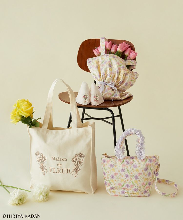 Maison de FLEUR「日比谷花壇コラボ ポケッタブルトート」|トートバッグ|