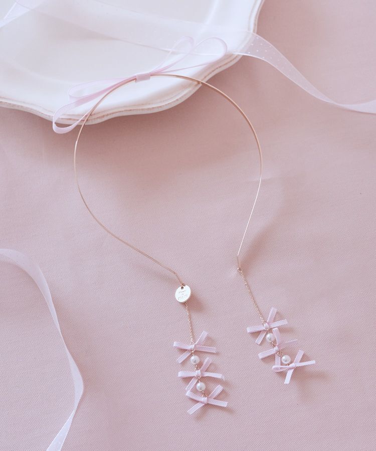 Maison de FLEUR「ピンクマニアグログランリボンカチューシャ」|その他|