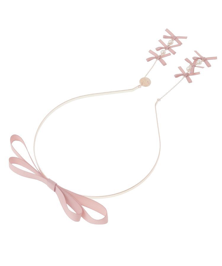 Maison de FLEUR「ピンクマニアグログランリボンカチューシャ」|その他|