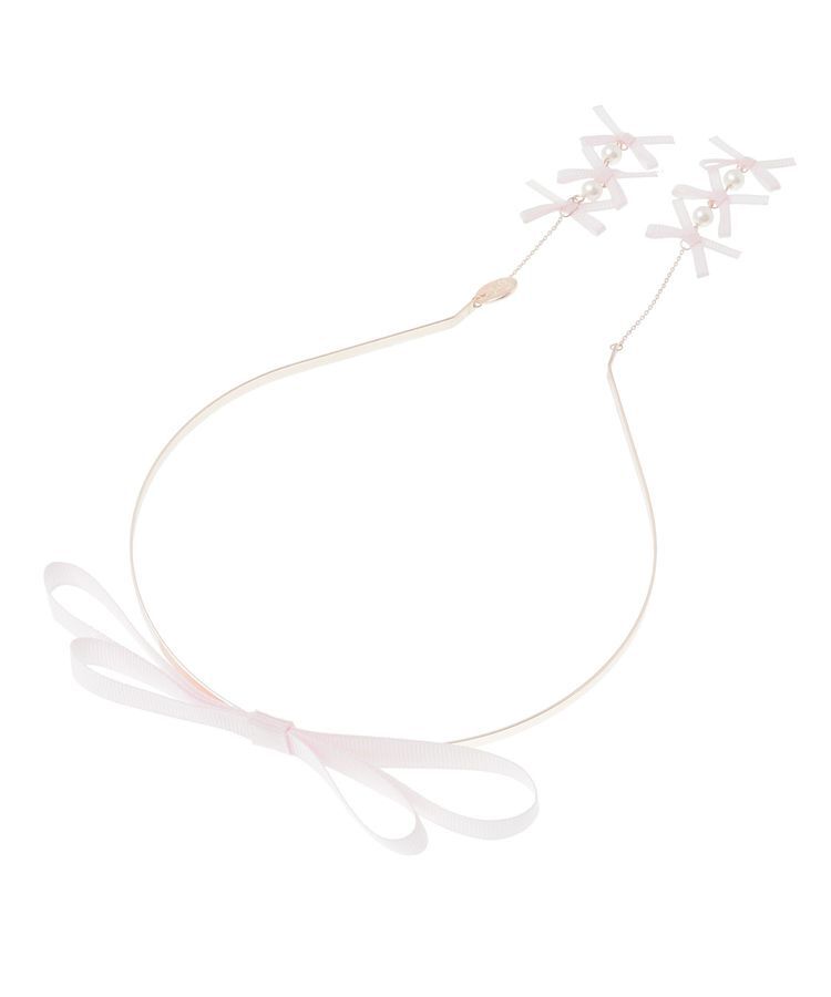 Maison de FLEUR「ピンクマニアグログランリボンカチューシャ」|その他|