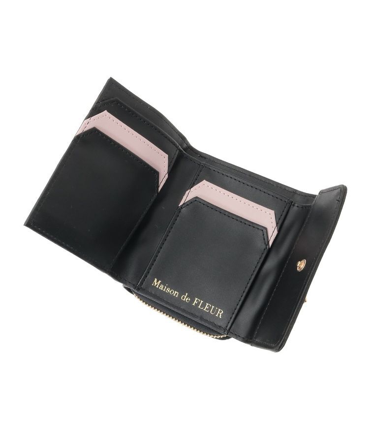 Maison de FLEUR「リボンビジューウォレット」|財布|