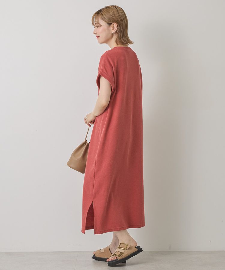 AMERICAN HOLIC「ワッフルサイドスリット半袖ワンピース」|ワンピース|